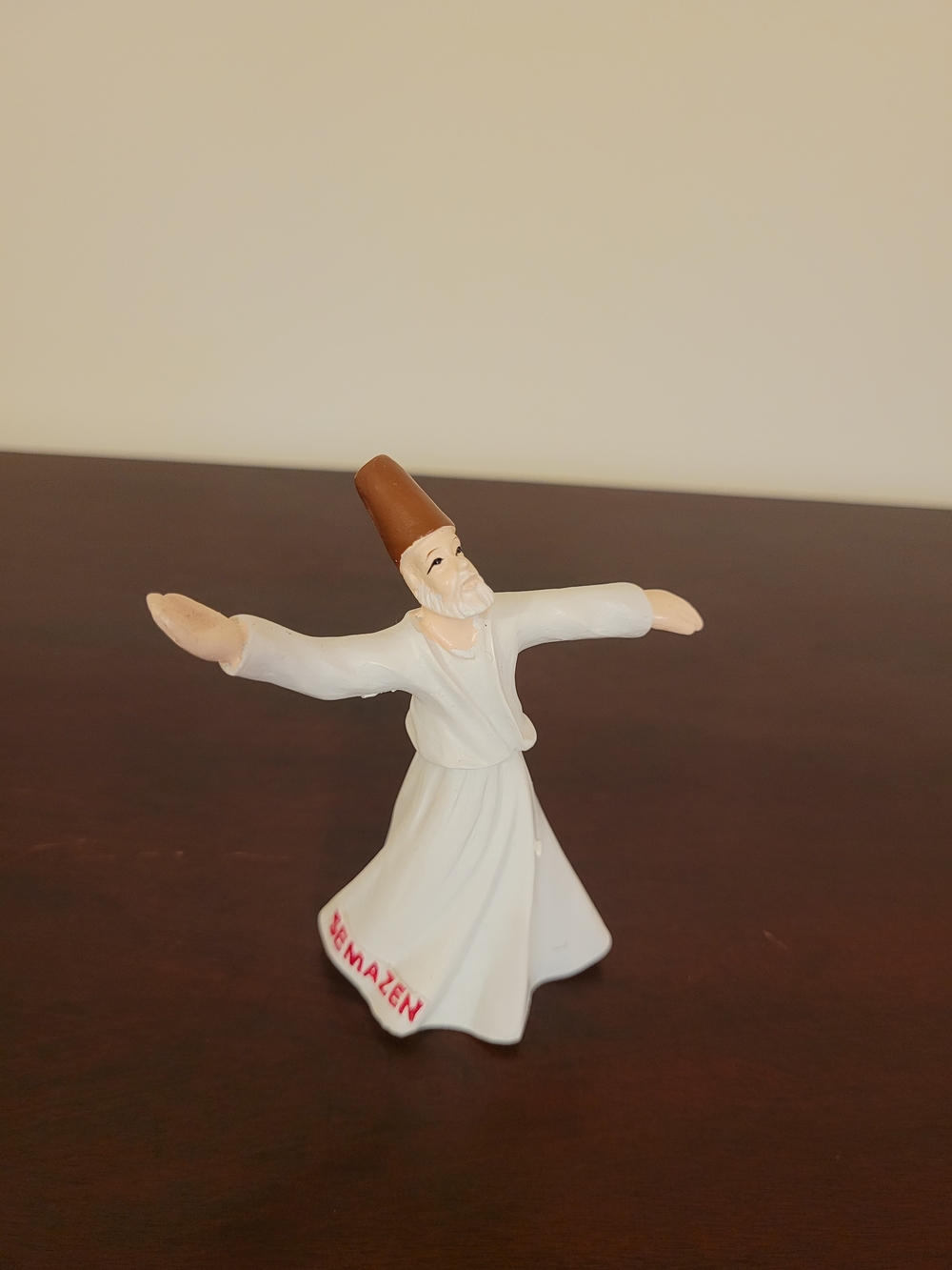 Hand-Painted Rare Turkish Whirling Dervish (Semazen) Figurine